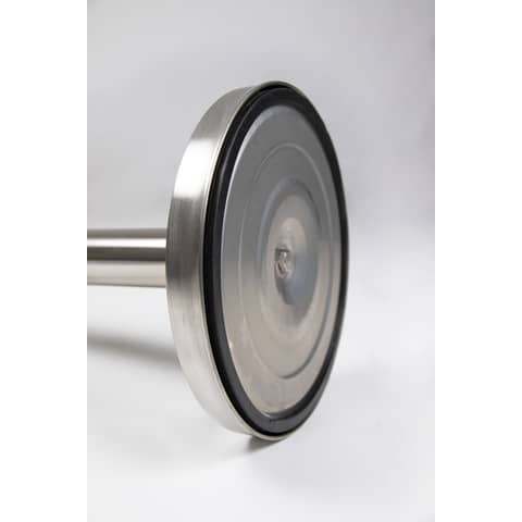 Set di 2 colonne segnapercorso Securit® 93x33x33 cm nastro retrattile nero 210 cm acciaio inox  grigio-nero RS-RT-LW-CH
